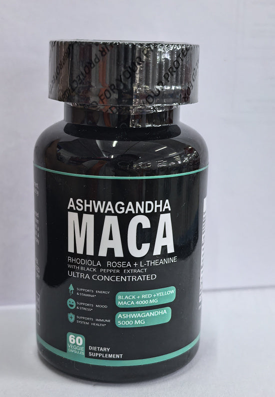 Ashwagandha Maca Energy Boost - 4-in-1 Natural Formula (60 Capsules)