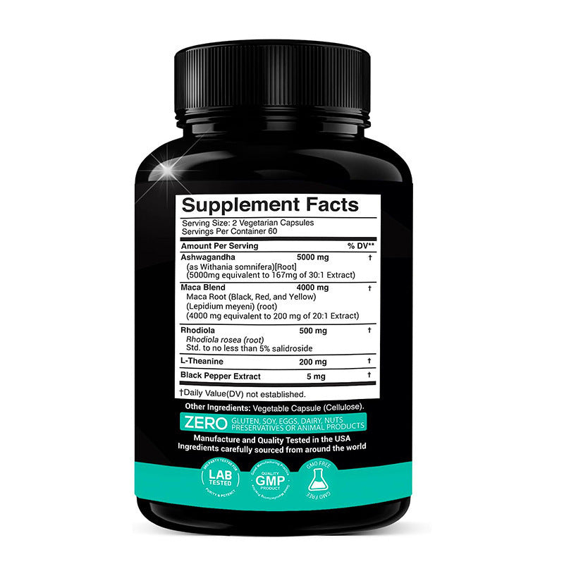 Ashwagandha Maca Energy Boost - 4-in-1 Natural Formula (60 Capsules)